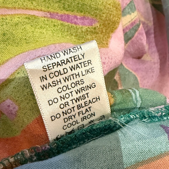 True Destinations Vibrant Tropical Print Cover Up Dress S - Picture 7 of 7